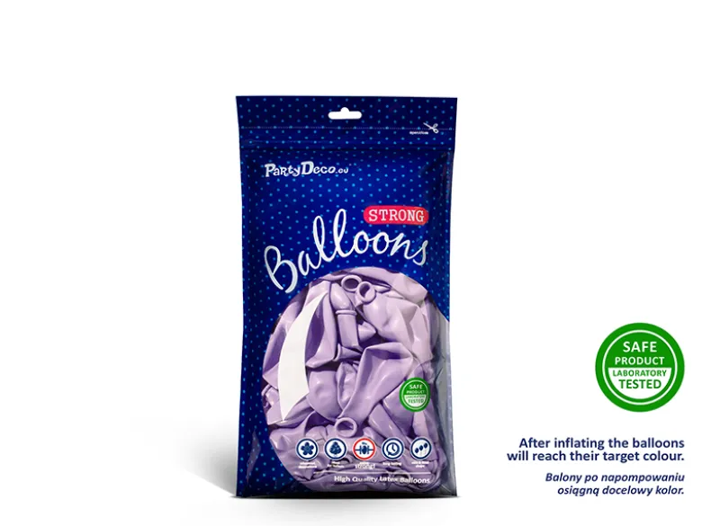 Metallic Lavendel 5" Balloner, Pose m/100 stk.