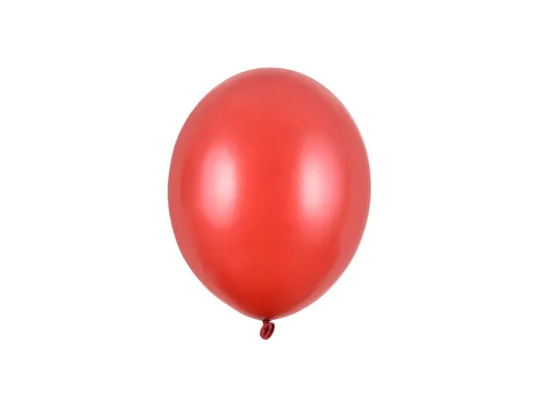 Metallic Poppy Red Latexballon, 12 cm
