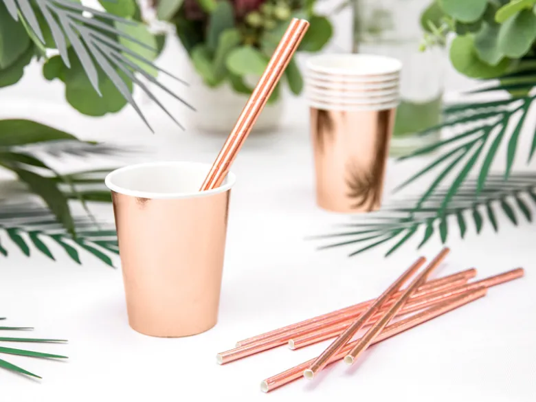 Metallic Rosegold Papkrus 220ml, 6 stk.