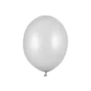 Metallic Silver Snow Latexballon, 12 cm