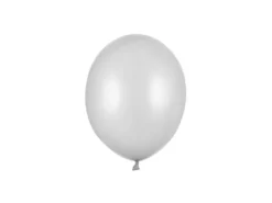 Metallic Silver Snow Latexballon, 12 cm