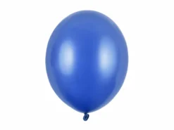 Metallisk Blå Balloner 30 cm, 10 stk.