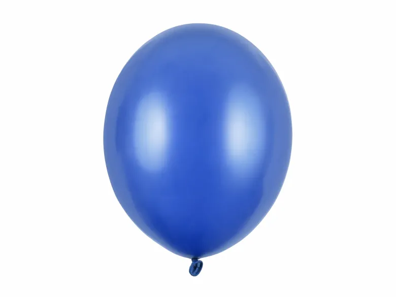 Metallisk Blå Balloner 30 cm, 10 stk.