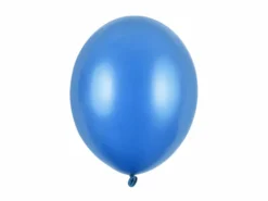 Metallisk Blå Balloner "Cornflower Blue" 30 cm, 10 stk.