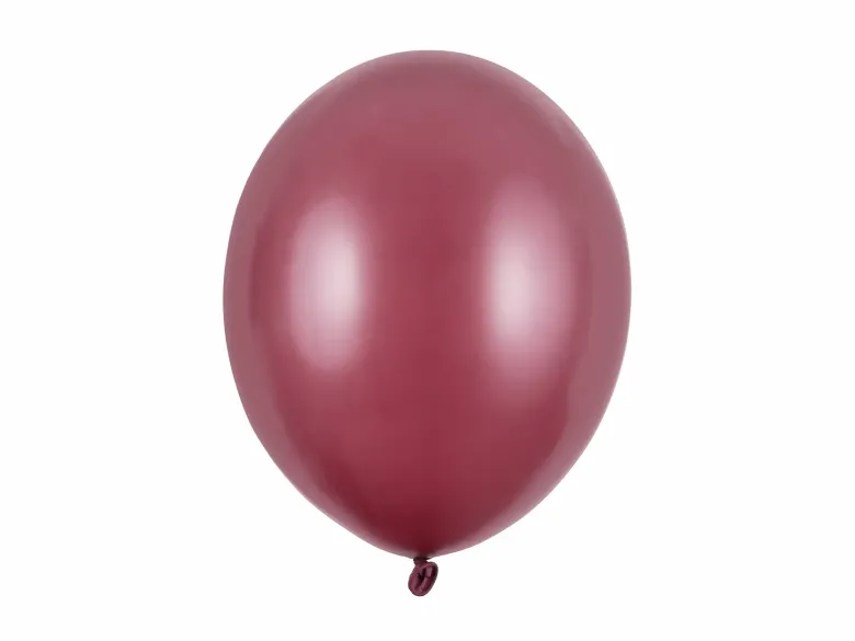 Metallisk Bordeaux Balloner "Maroon" 30 cm, 10 stk.