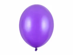 Metallisk Lilla Balloner 30 cm, 50 stk.