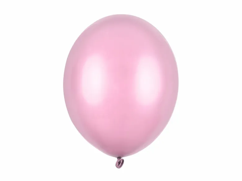 Metallisk Lyserøde Balloner 30 cm, 10 stk.