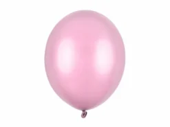 Metallisk Lyserøde Balloner 30 cm, 50 stk.