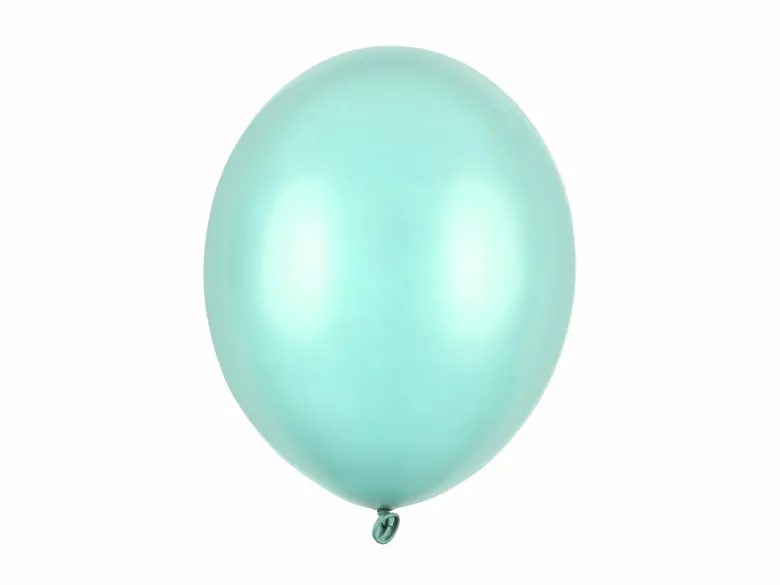 Metallisk Mintgrønne Balloner 30 cm, 50 stk.