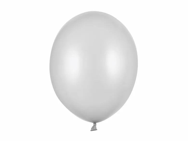 Metallisk Sølv Balloner 30 cm, 10 stk.