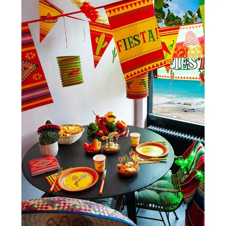 Mexicanske Servietter, 20 stk Bionedbrydelige