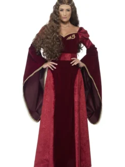 Middelalder Dronning Kostume