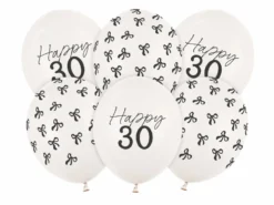 Milestone "Happy 30" Balloner, 6 stk.