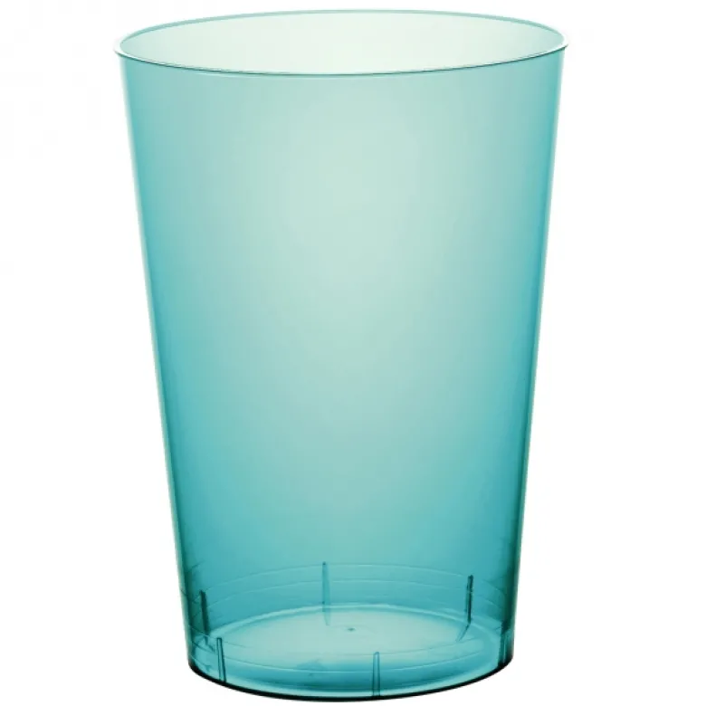 Miljøvenlige Turkise Vandglas 0.2L, 10 stk.