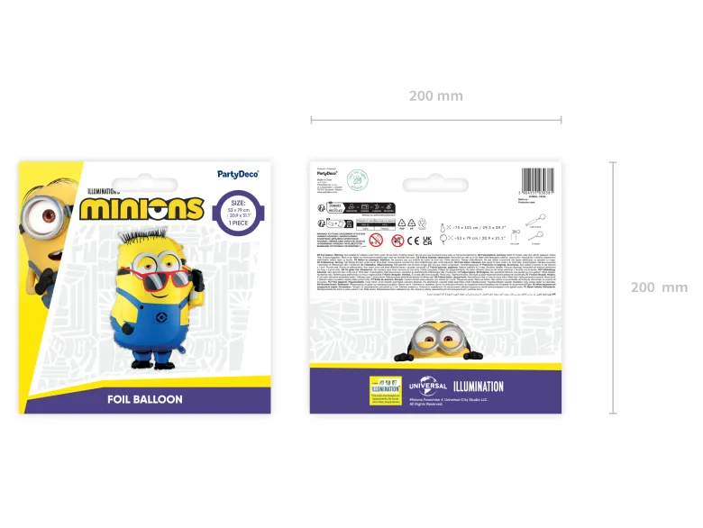 Minions Folieballon - "Bob" 53 x 79 cm