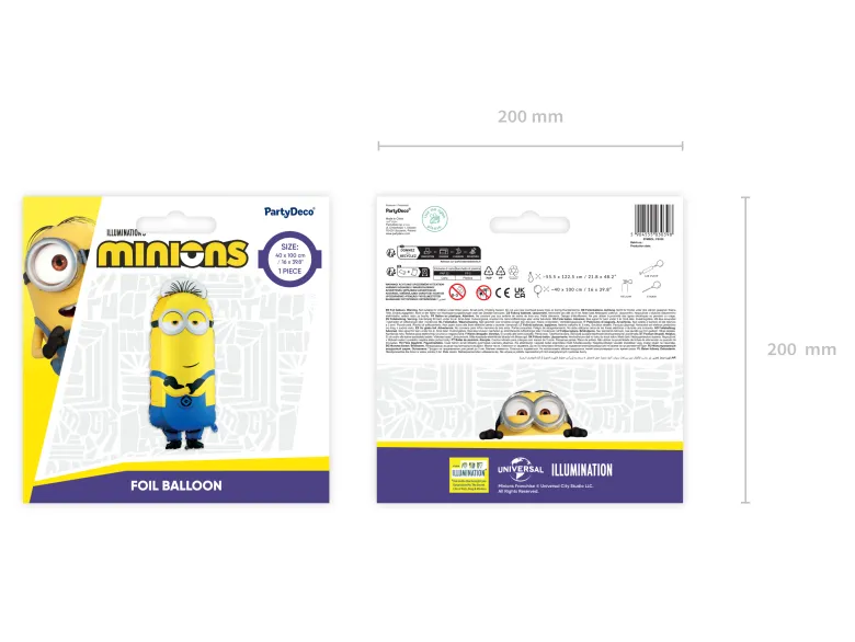 Minions Folieballon - "Kevin" 40 x 100 cm