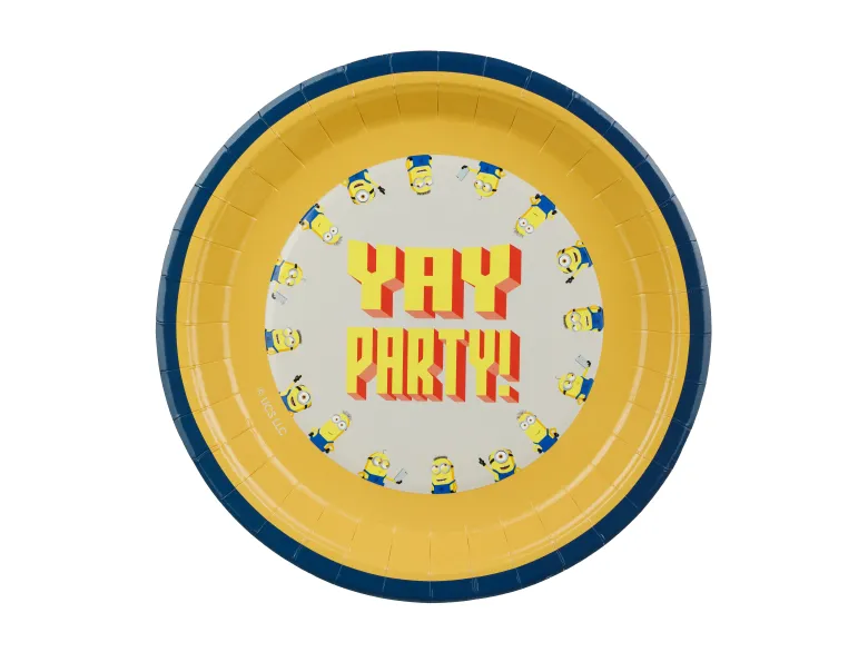 Minions paptallerkener - 6 stk. 23 cm