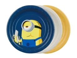 Minions paptallerkener - 6 stk. 18 cm.