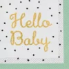 Mint "Hello Baby" Frokostservietter, 16 stk.