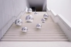 Mirror Ball Sølv, 120 cm
