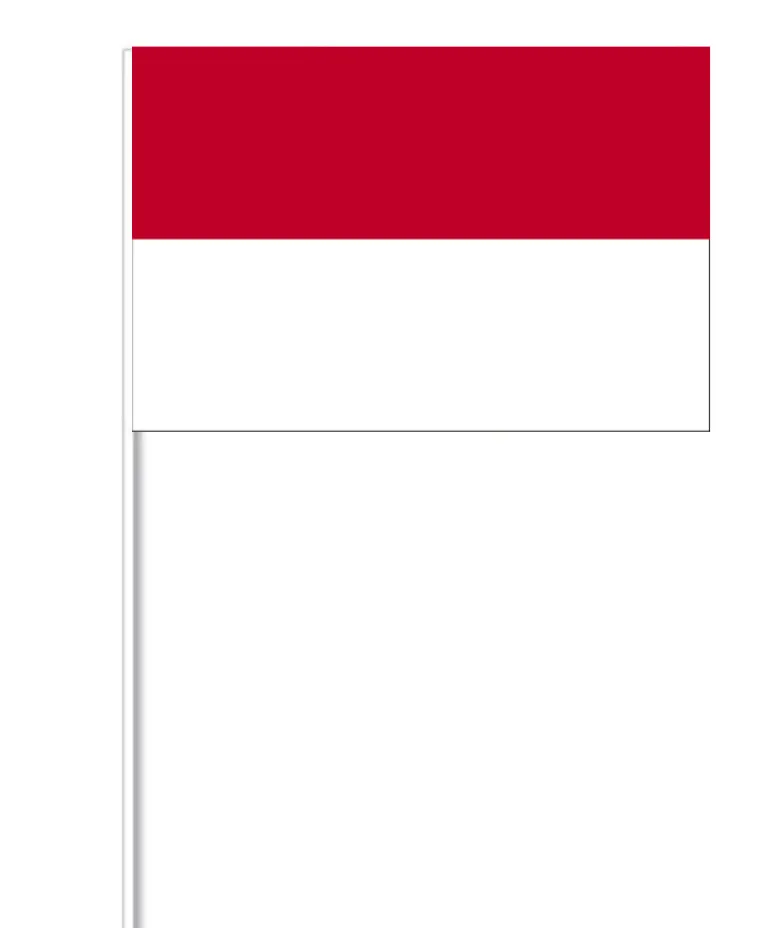 Monaco Papirflag på Pind, 27 x 20 cm