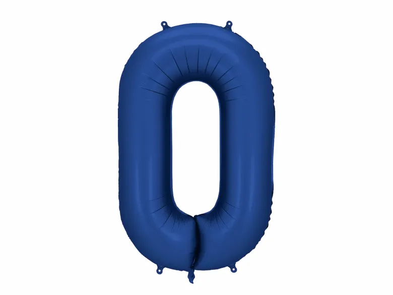 Mørkeblå Tal Ballon 86 cm - 0