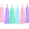 Multifarvet Papir Tassels DIY, 12 stk.