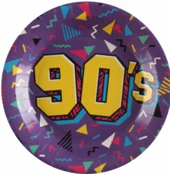 Multifarvet 90s Tallerkner