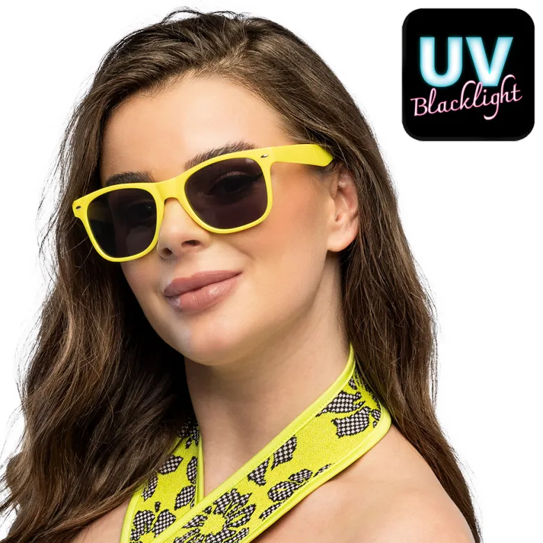 Neon Party briller - Gul