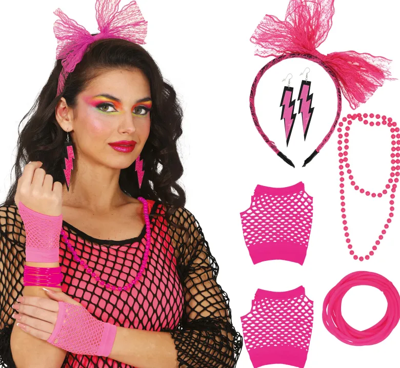 Neon Pink 80'er sæt