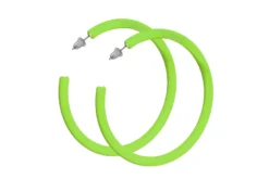 Neon Øreringe - Grønne Hoops