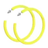 Neon Øreringe - Gule Hoops