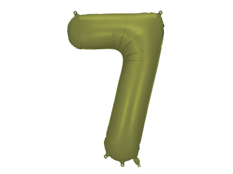 Olivengrøn Tal Ballon 86 cm - 7
