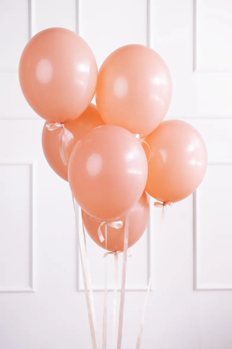 Orange Balloner "Pastel Peach" 30 cm, 10 stk.