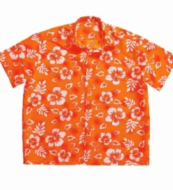 Orange Hawaii skjorte