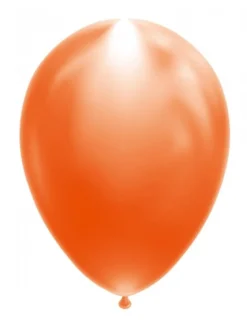 Orange LED Latexballoner 26 cm, 5 stk.