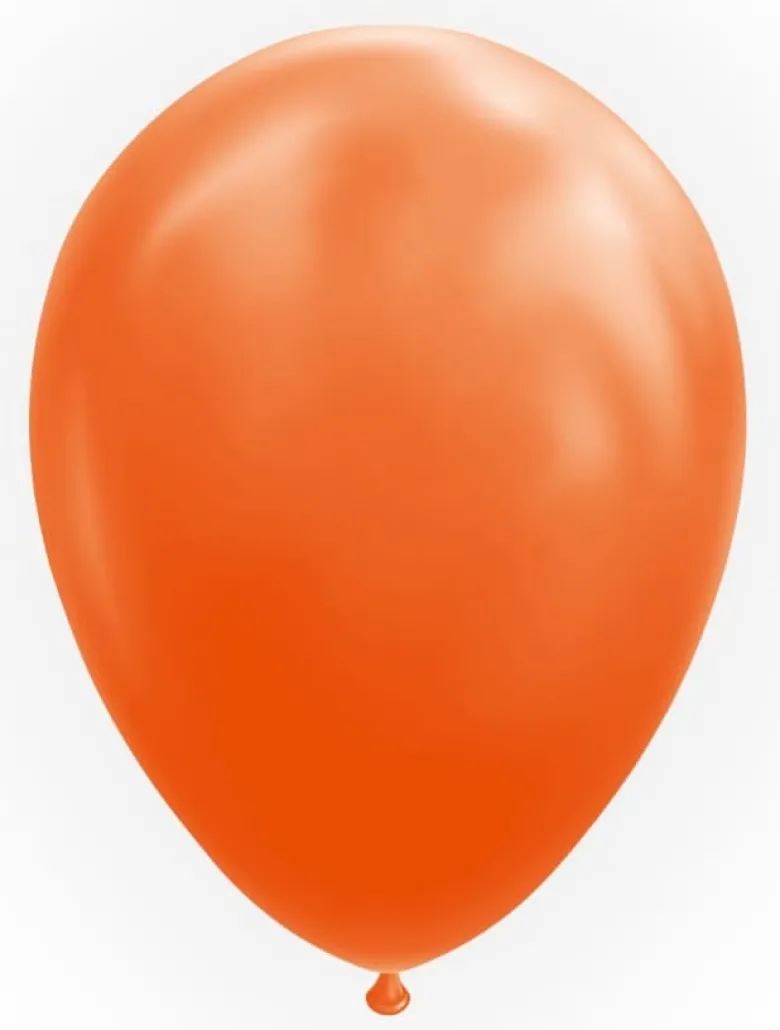 Orange Natur Pastel Latex Balloner 30 cm, 10 stk.