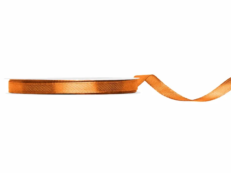 Orange Satinbånd "Rust", 25M X 6mm