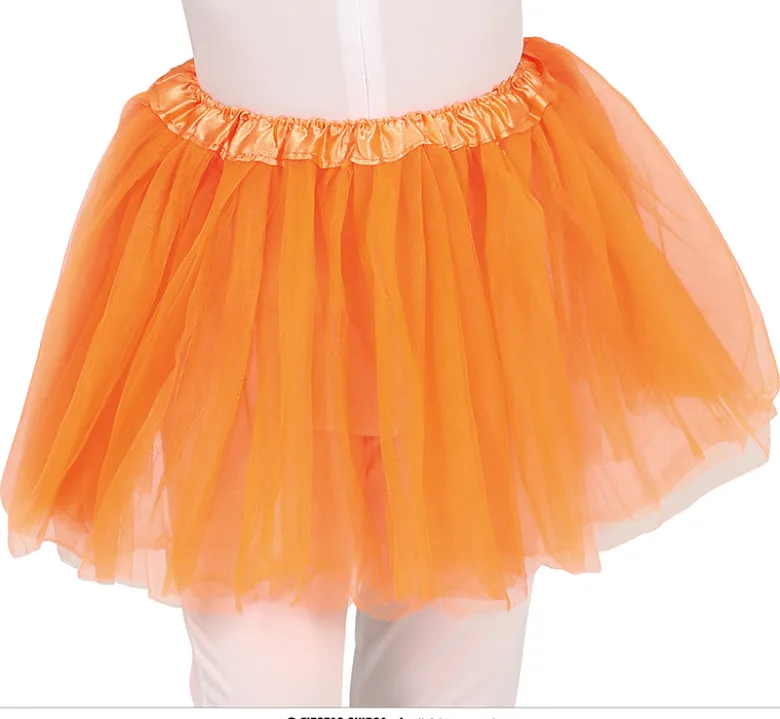 Orange Tylskørt Til Børn (Tutu) - Kort Model (30cm)