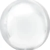 Orbz Kugle Folieballon Hvid, 40 cm