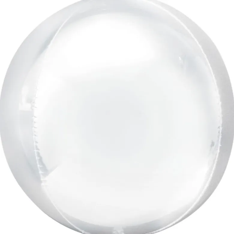 Orbz Kugle Folieballon Hvid, 40 cm
