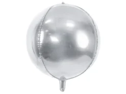 Orbz Kugle Folieballon - Metallic Sølv, 40 cm