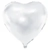Oversize Folie Ballon 61 cm, Hvidt Hjerte