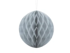 Papir kugle 20cm - sølvgrå
