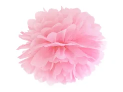 Papir pompom 35cm - baby lyserød