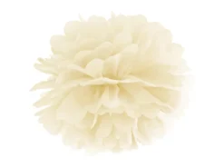 Papir pompom 35cm - elfenben