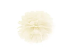 Papir pompom 25cm - elfenben