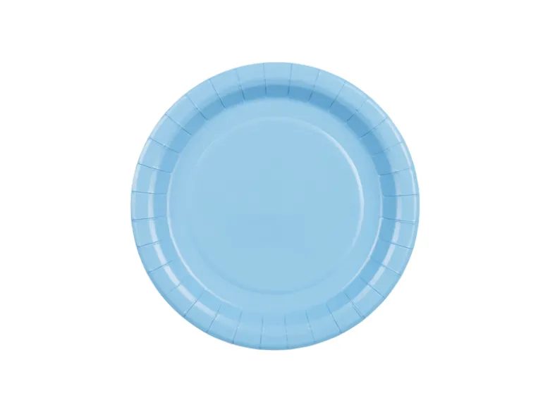 Paptallerkener Lyseblå 18 cm (6 stk.)