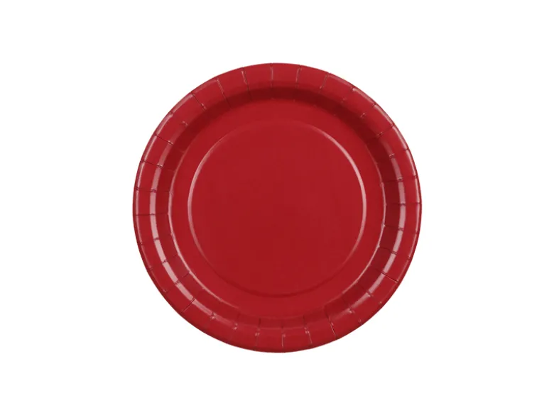 Paptallerkener Mørkerøde 18 cm (6 stk.)