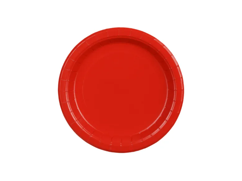 Paptallerkener Røde 18 cm (6 stk.)